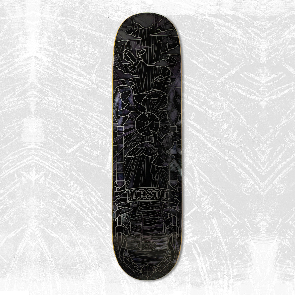 REAL Mason Silva Black Sunday Cathedral Skateboard Deck 8.25"
