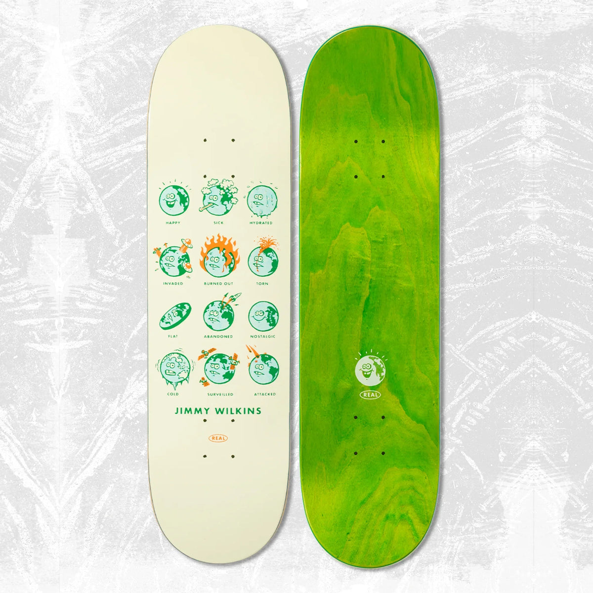REAL Jimmy Wilkins How Are You Skateboard Deck 8.5"