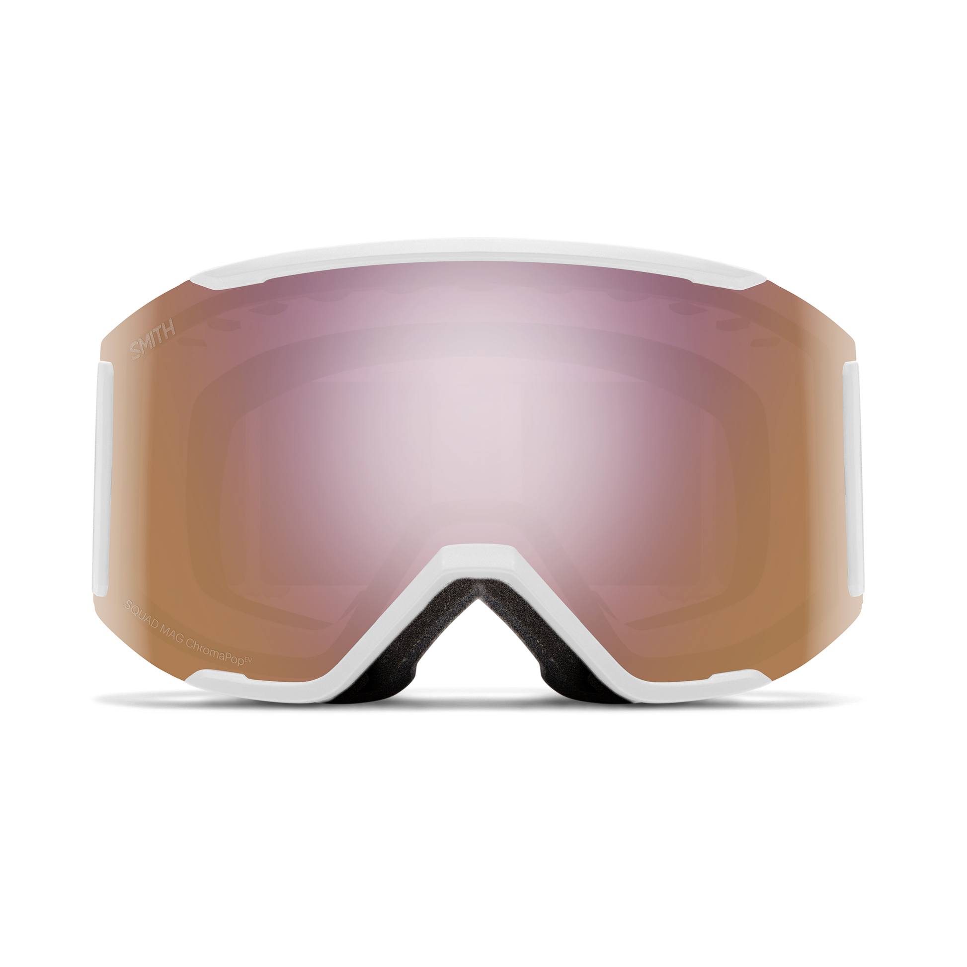 Smith Squad Mag Goggles - White Vapor with ChromaPop Everyday Rose Gold Mirror Lens