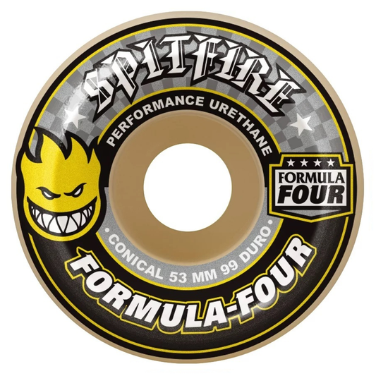 SPITFIRE F4 CONICAL 99D WHEELS YELLOW - 56MM