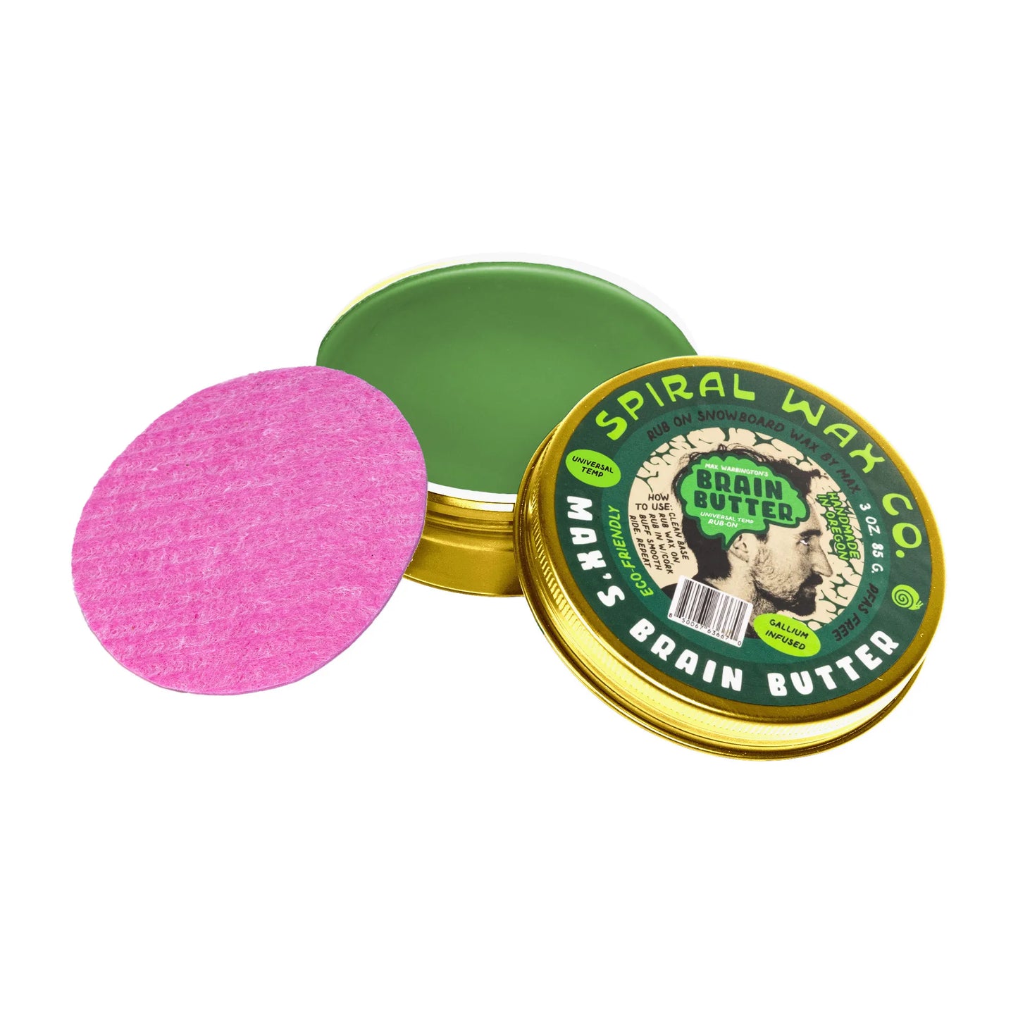 Spiral Brain Butter Gallium Rub-On Snowboard Wax