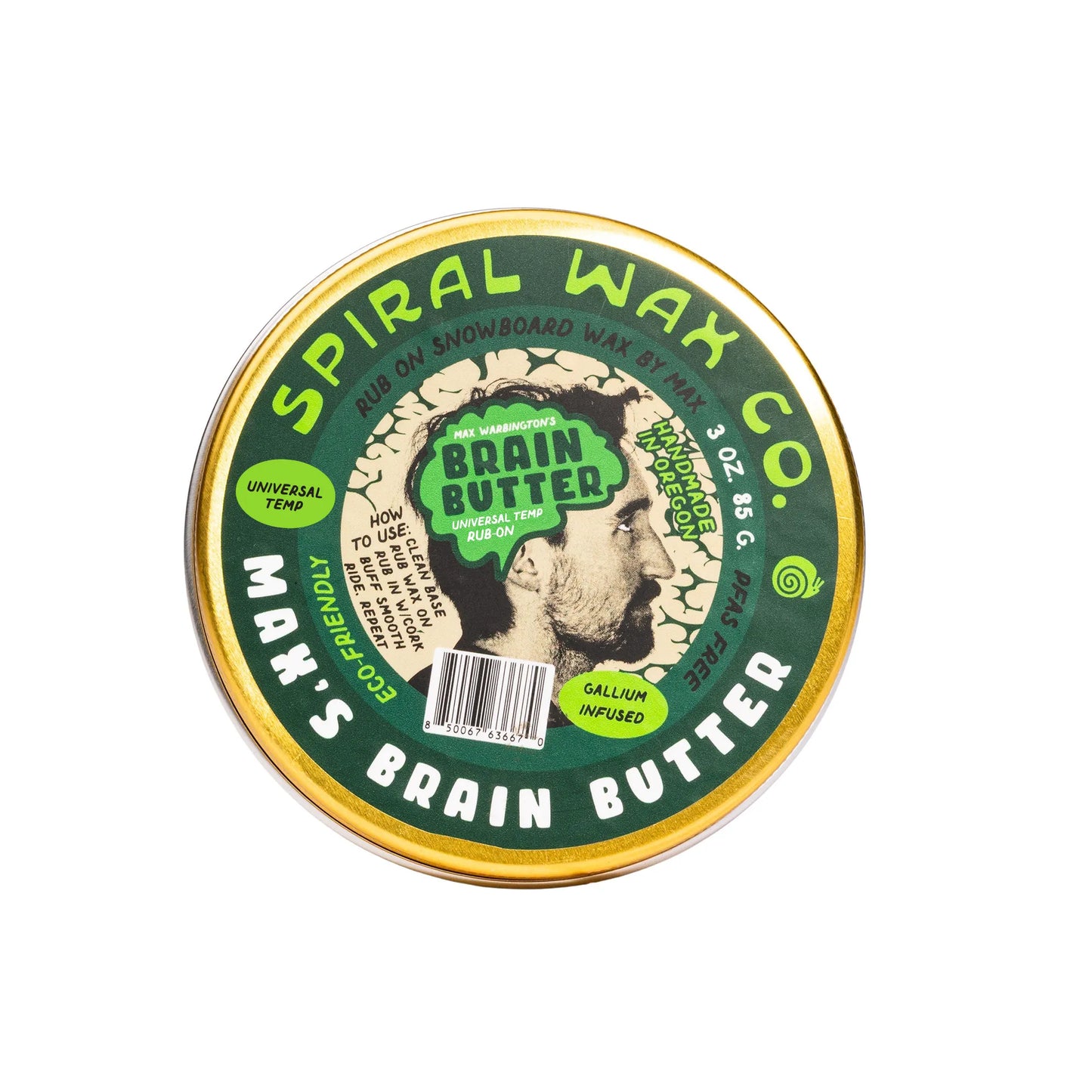 Spiral Brain Butter Gallium Rub-On Snowboard Wax