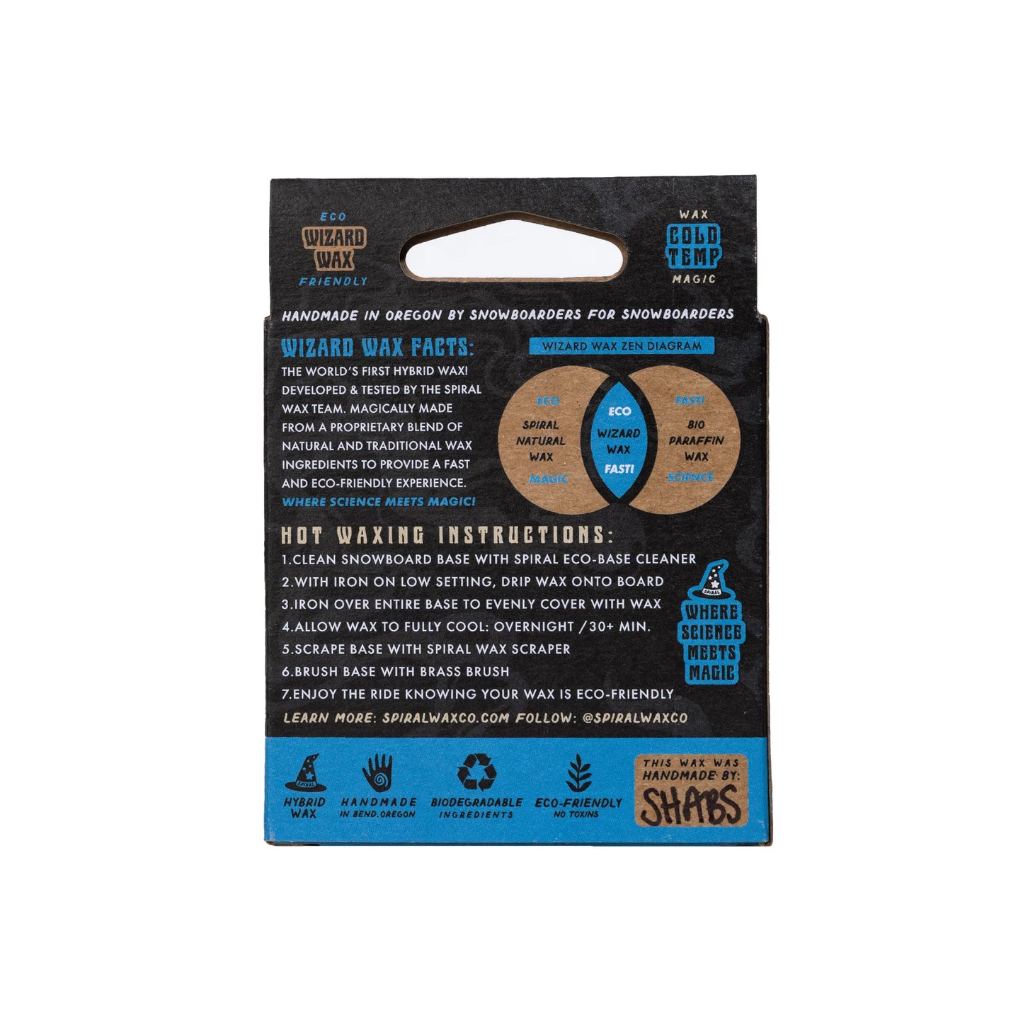 Spiral Wizard Wax Cold Temp Snowboard Wax