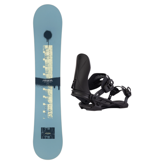 2027 Arbor Metal Machine Decon Snowboard + Hemlock Binding Package