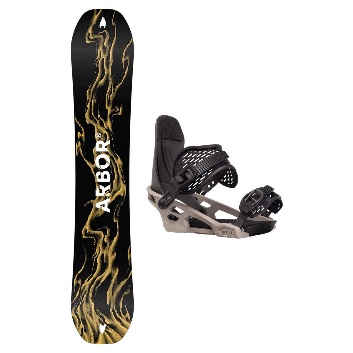 2027 Arbor Rain Snowboard + Spruce Binding Package