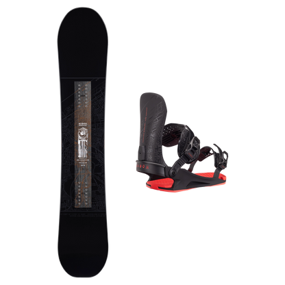 2027 Arbor Red Gerard Pro Snowboard + Utility Binding Package