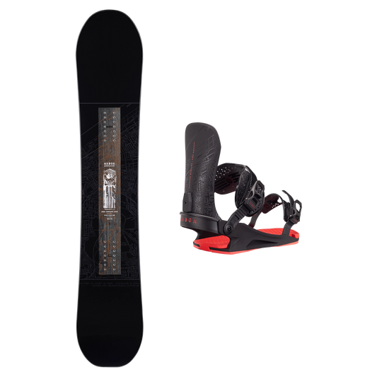 2027 Arbor Red Gerard Pro Snowboard + Utility Binding Package