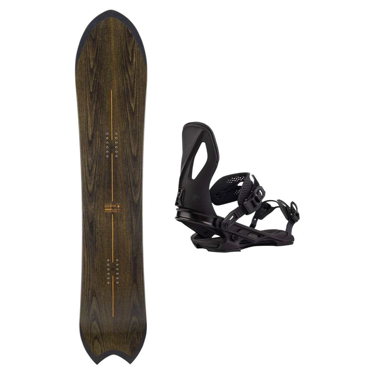 2027 Arbor Rooster Fish Snowboard + 2026 Cypress Binding Package