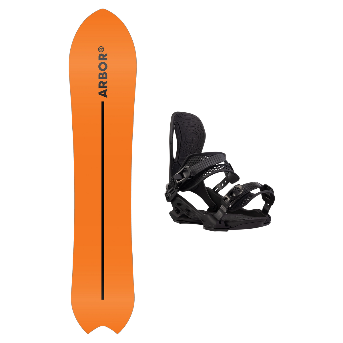 2027 Arbor Rooster Fish Snowboard + 2026 Cypress Binding Package