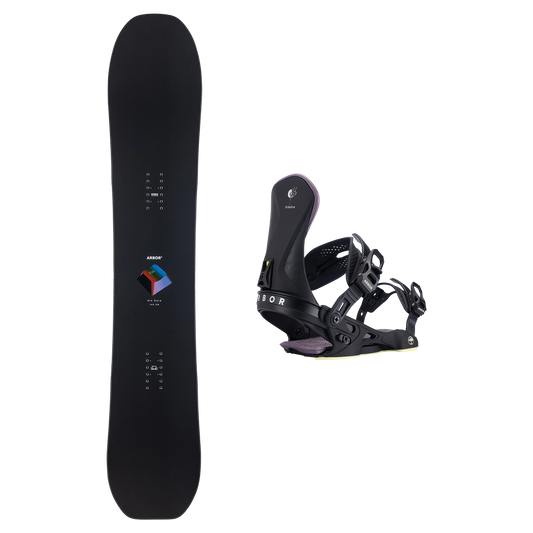 2027 Arbor Sin Cara Snowboard + Sequoia Binding Package
