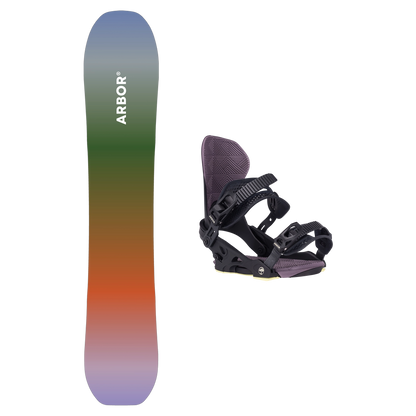 2027 Arbor Sin Cara Snowboard + Sequoia Binding Package
