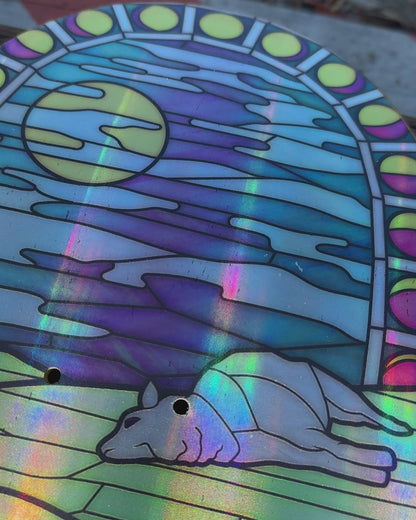 REAL Dennis Busenitz Holographic Cathedral Skateboard Deck 8.38"