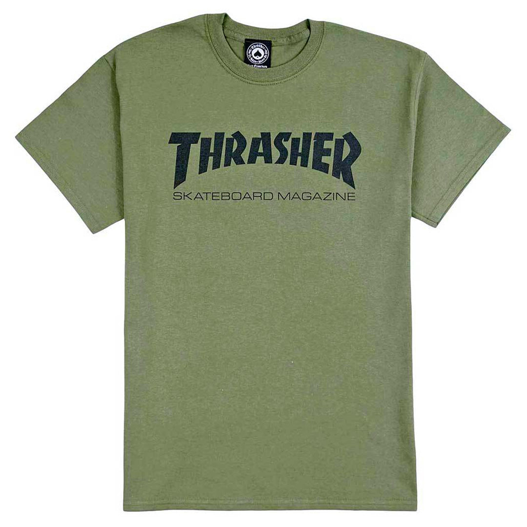 THRASHER SKATE MAG TEE - ARMY GREEN