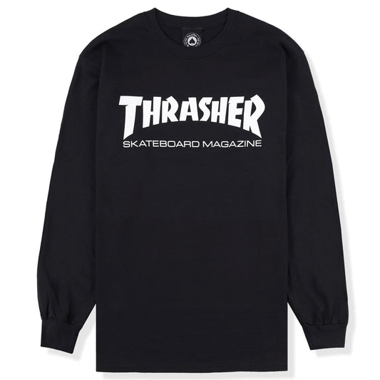 THRASHER SKATE MAG L/S TEE - BLACK