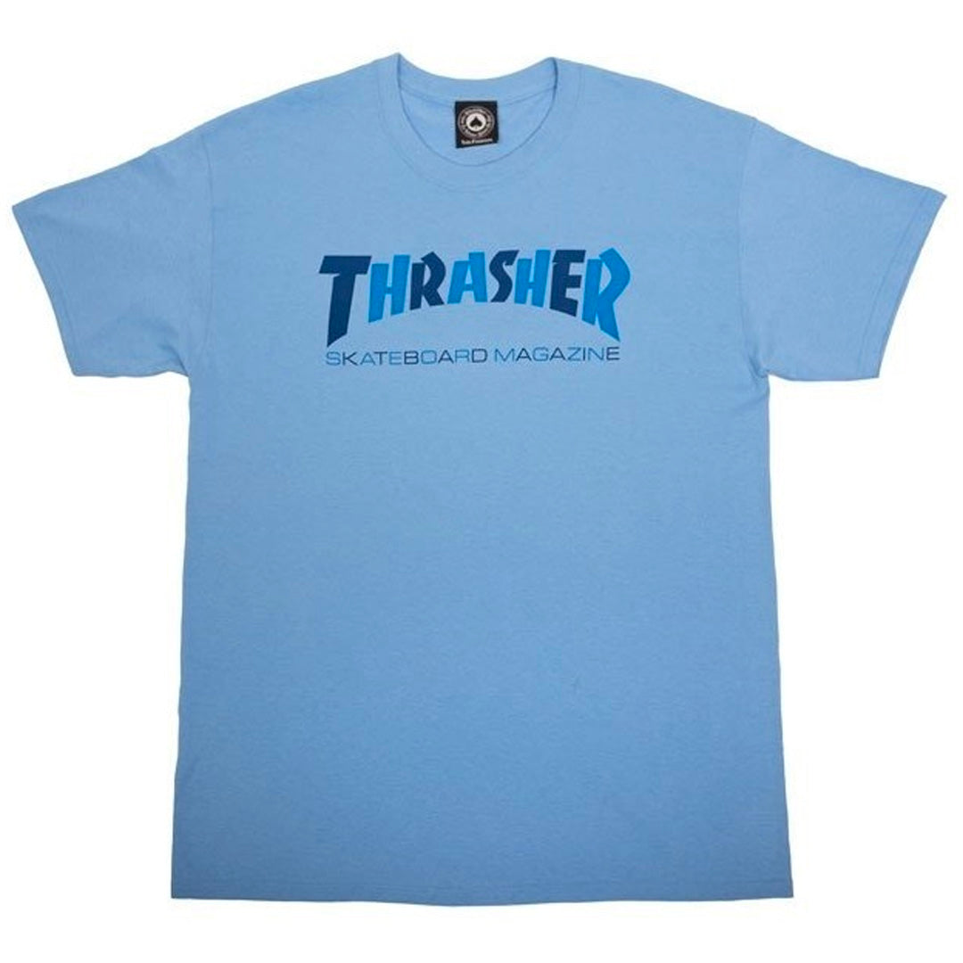 THRASHER CHECKERS TEE - CAROLINA BLUE