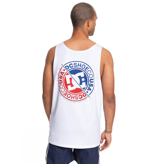 DC BRIGHT ROLLERS TANK TOP WHITE