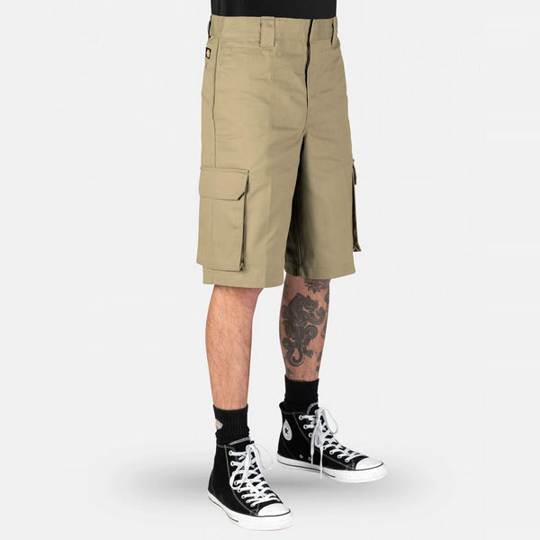 DICKIES 131 SLIM STRAIGHT CARGO SHORTS KHAKI