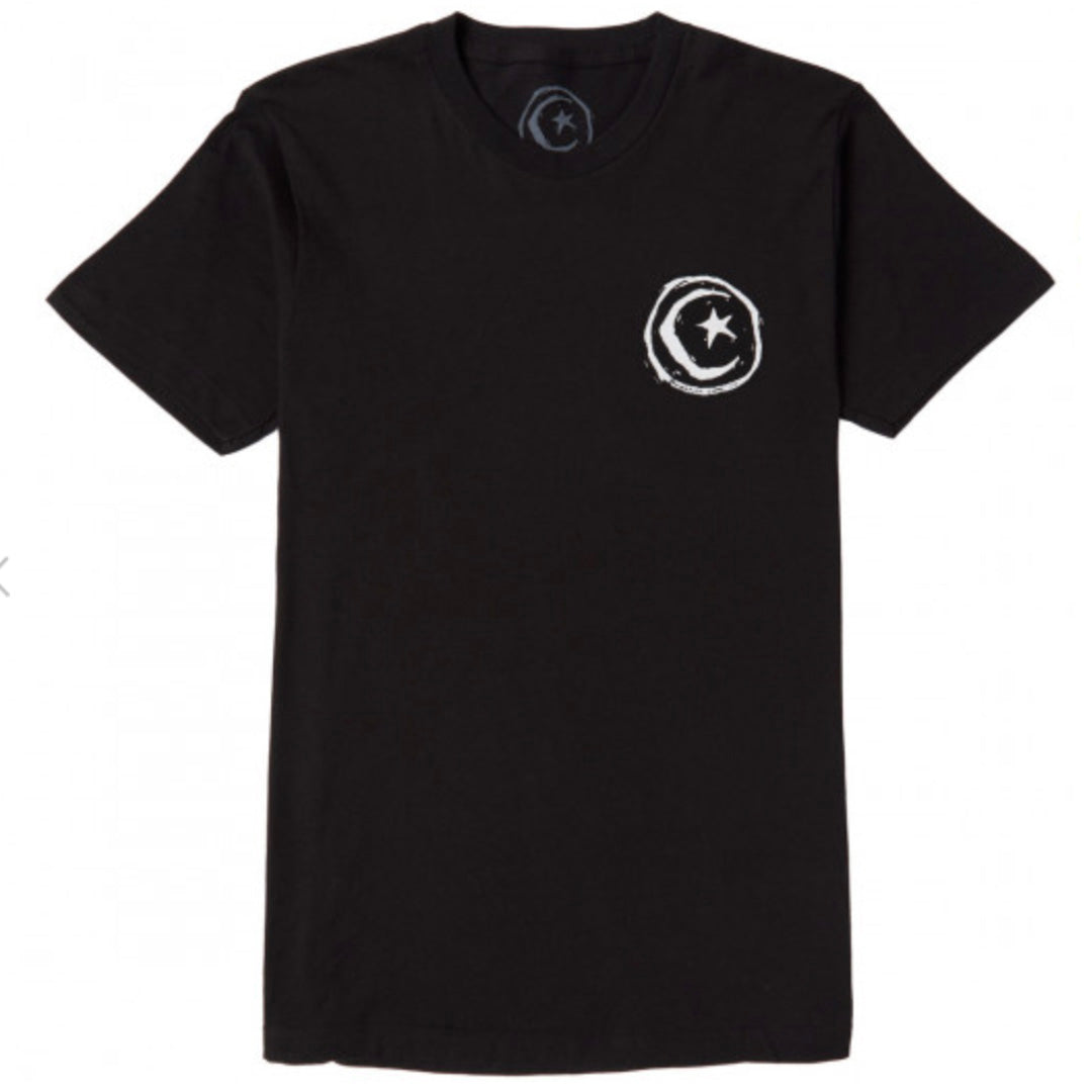 FOUNDATION STAR AND MOON TEE - BLACK