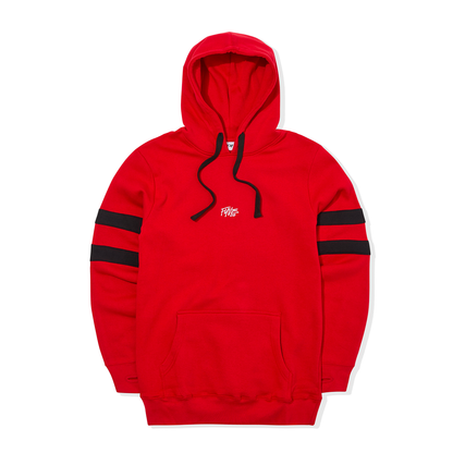 FYVE RED w/BLACK ARMS HOODY