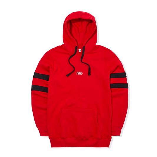 FYVE RED w/BLACK ARMS HOODY