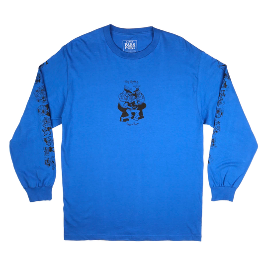 PASSPORT TOBY ZOATES COPPERS LONG SLEEVE TEE ROYAL BLUE