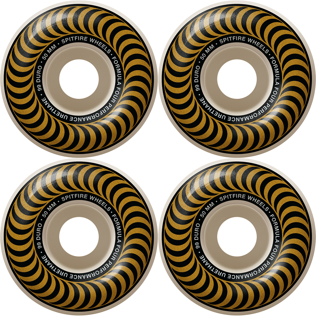 SPITFIRE F4 CLASSIC SWIRL 99D  WHEELS GOLD - 50MM