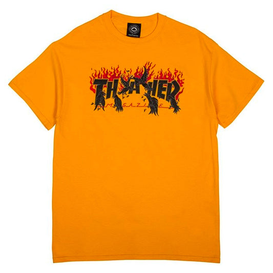 THRASHER CROWS TEE GOLD