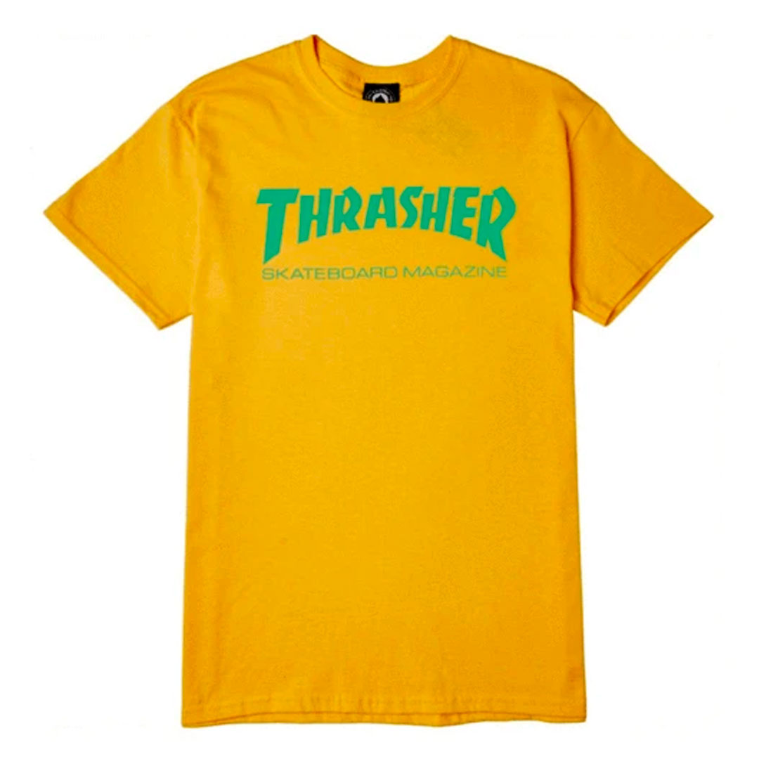 THRASHER SKATE MAG TEE - GOLD
