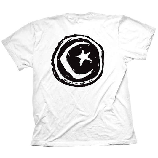 FOUNDATION STAR AND MOON TEE - WHITE