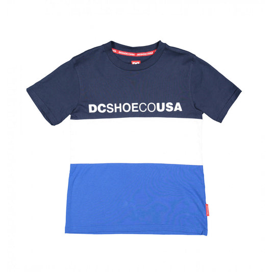 DC GLENFERRIE YOUTH TEE - NAVY/WHITE/BLUE